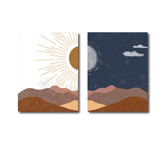 Sun & Moon (2panel) | Wall Art